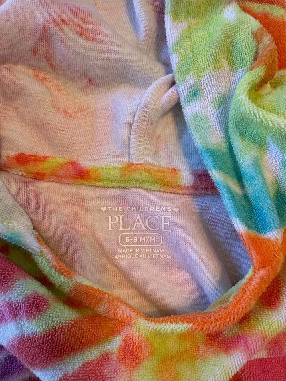 The Children's Place Girls Tie-Dye Hooded Swim Coverup - Multicolor